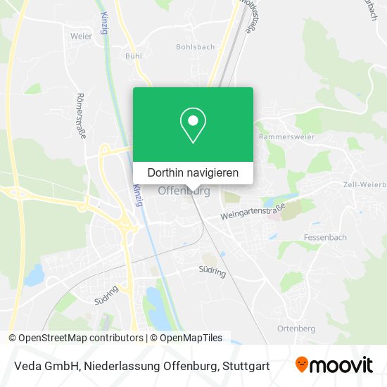 Veda GmbH, Niederlassung Offenburg Karte