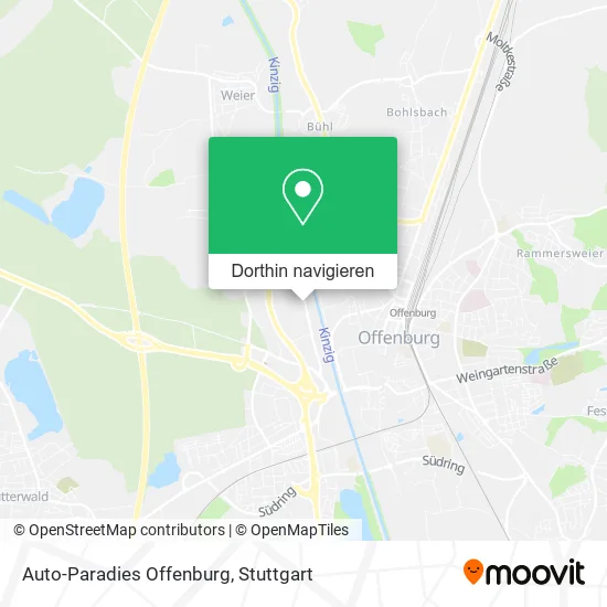 Auto-Paradies Offenburg Karte