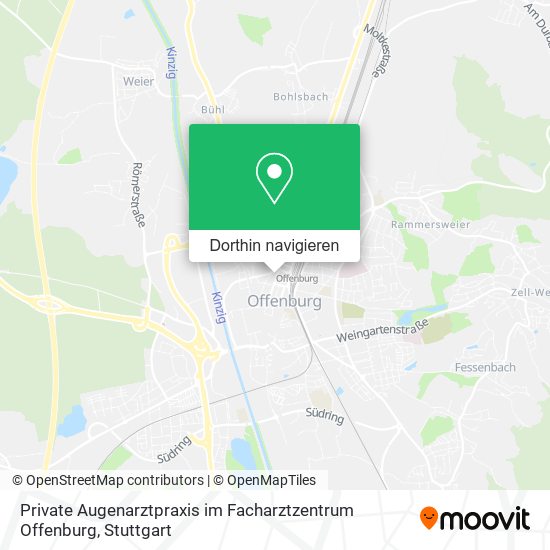 Private Augenarztpraxis im Facharztzentrum Offenburg Karte