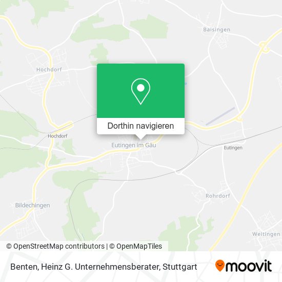 Benten, Heinz G. Unternehmensberater Karte