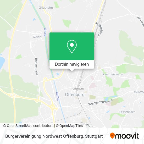 Bürgervereinigung Nordwest Offenburg Karte