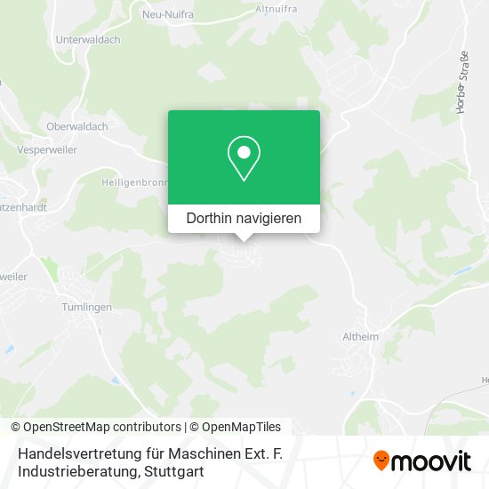Handelsvertretung für Maschinen Ext. F. Industrieberatung Karte