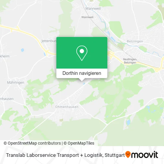 Translab Laborservice Transport + Logistik Karte