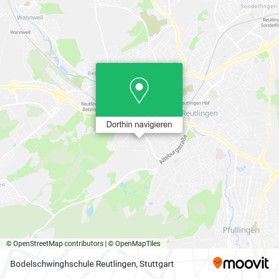 Bodelschwinghschule Reutlingen Karte