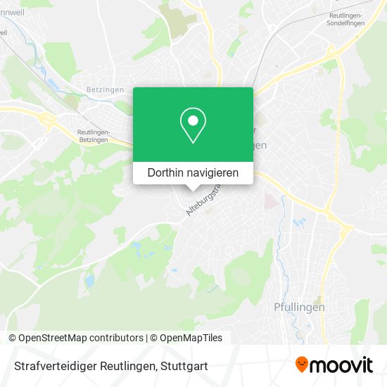 Strafverteidiger Reutlingen Karte