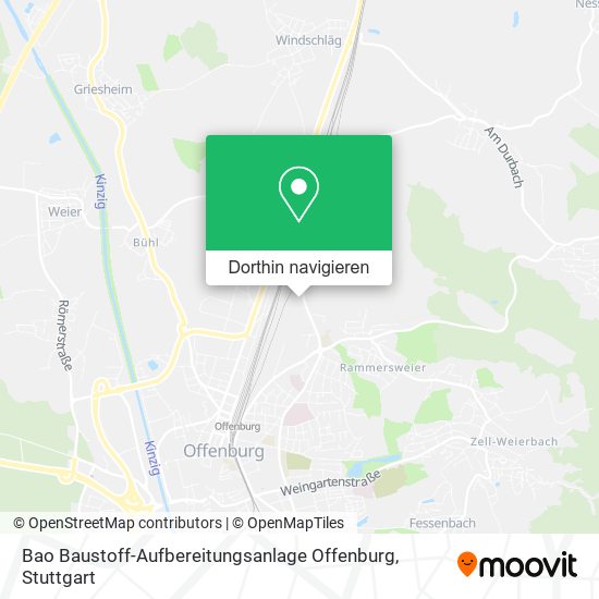 Bao Baustoff-Aufbereitungsanlage Offenburg Karte