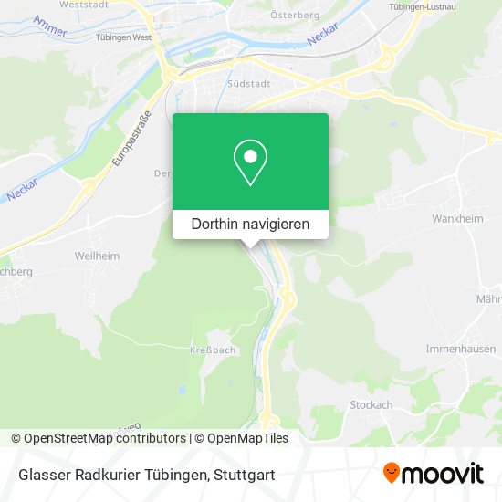 Glasser Radkurier Tübingen Karte