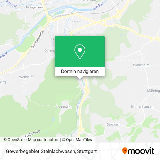 Gewerbegebiet Steinlachwasen Karte