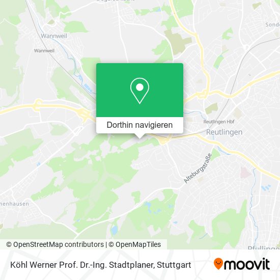 Köhl Werner Prof. Dr.-Ing. Stadtplaner Karte
