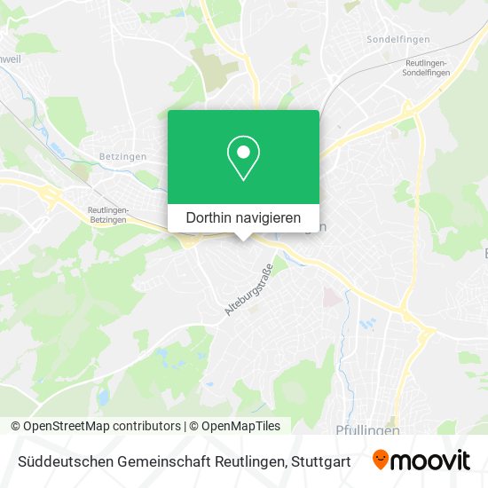 Süddeutschen Gemeinschaft Reutlingen Karte
