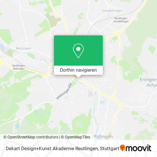 Dekart Design+Kunst Akademie Reutlingen Karte