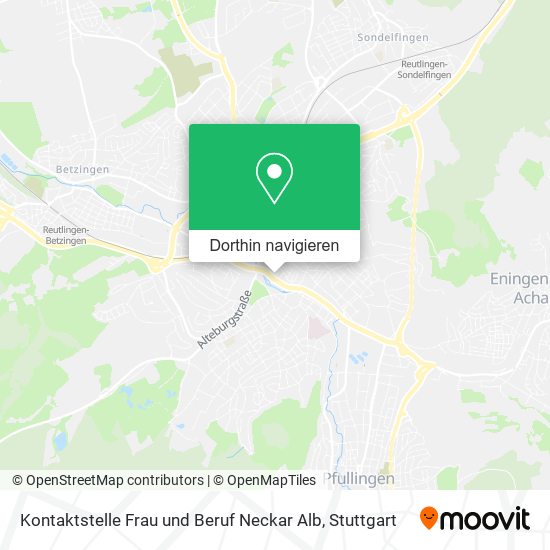 Kontaktstelle Frau und Beruf Neckar Alb Karte