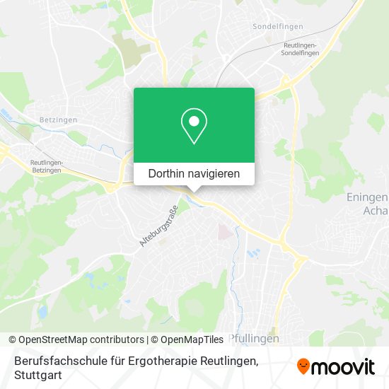 Berufsfachschule für Ergotherapie Reutlingen Karte