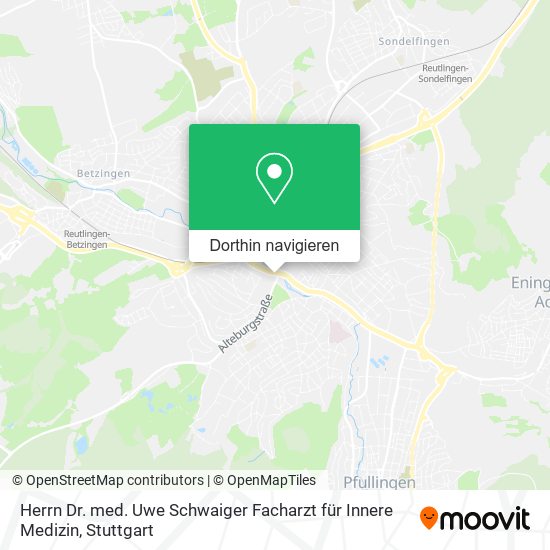 Herrn Dr. med. Uwe Schwaiger Facharzt für Innere Medizin Karte