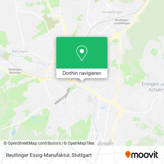 Reutlinger Essig-Manufaktur Karte