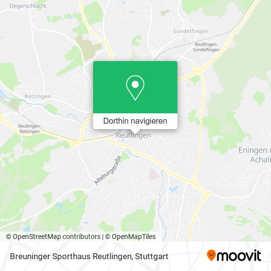 Breuninger Sporthaus Reutlingen Karte