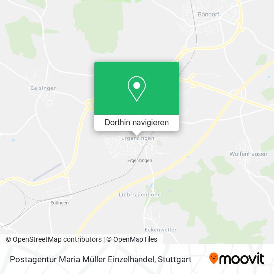 Postagentur Maria Müller Einzelhandel Karte