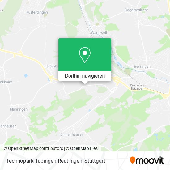 Technopark Tübingen-Reutlingen Karte