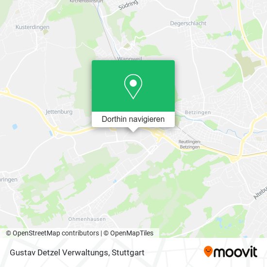Gustav Detzel Verwaltungs Karte