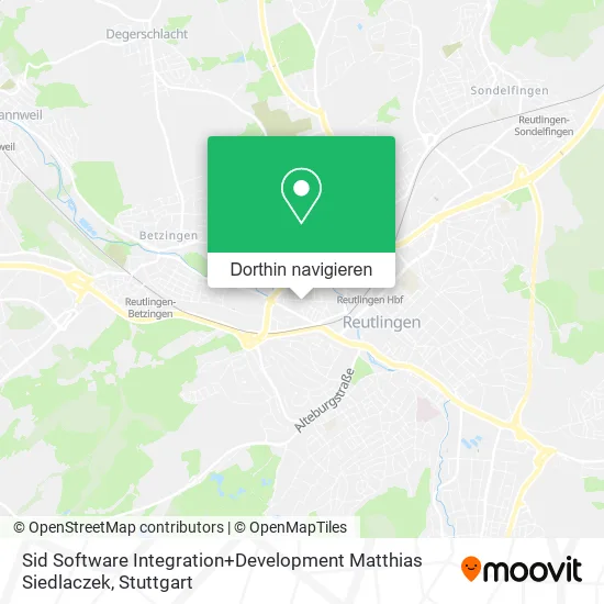 Sid Software Integration+Development Matthias Siedlaczek Karte