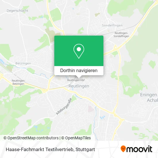 Haase-Fachmarkt Textilvertrieb Karte