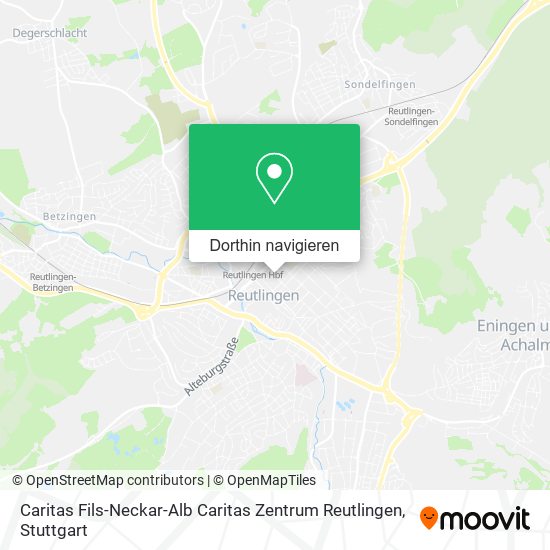 Caritas Fils-Neckar-Alb Caritas Zentrum Reutlingen Karte