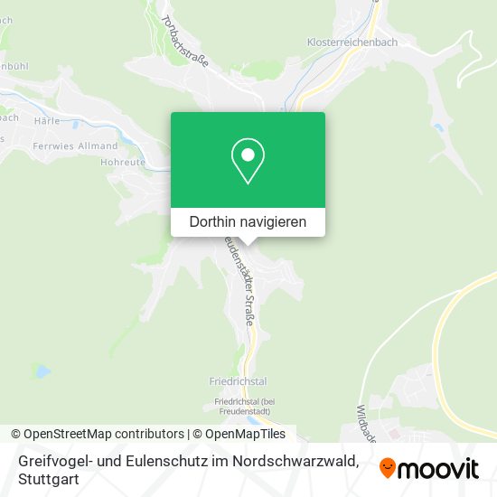 Greifvogel- und Eulenschutz im Nordschwarzwald Karte