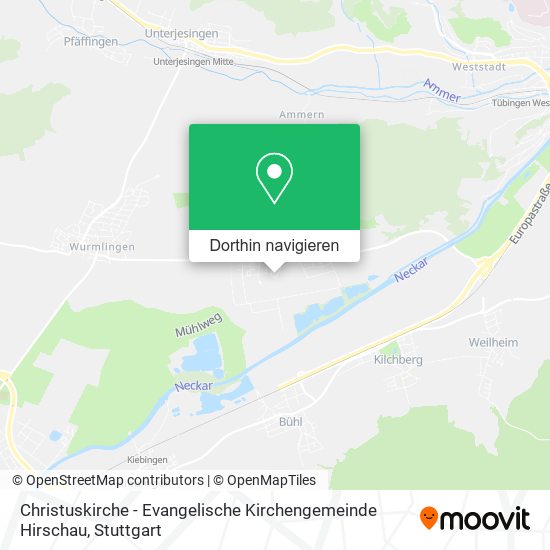 Christuskirche - Evangelische Kirchengemeinde Hirschau Karte
