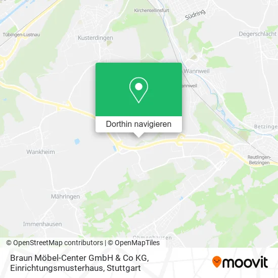 Braun Möbel-Center GmbH & Co KG, Einrichtungsmusterhaus Karte