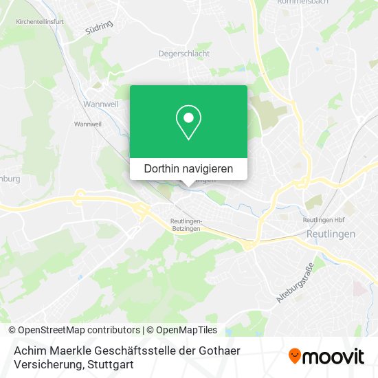 Achim Maerkle Geschäftsstelle der Gothaer Versicherung Karte