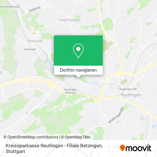 Kreissparkasse Reutlingen - Filiale Betzingen Karte