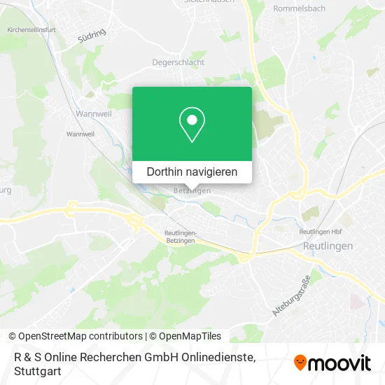 R & S Online Recherchen GmbH Onlinedienste Karte