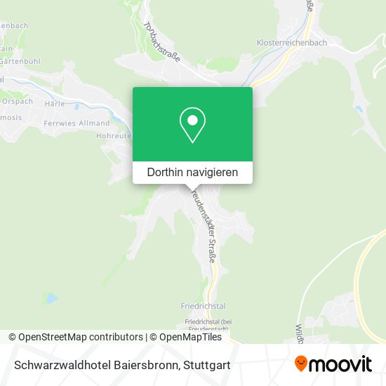 Schwarzwaldhotel Baiersbronn Karte