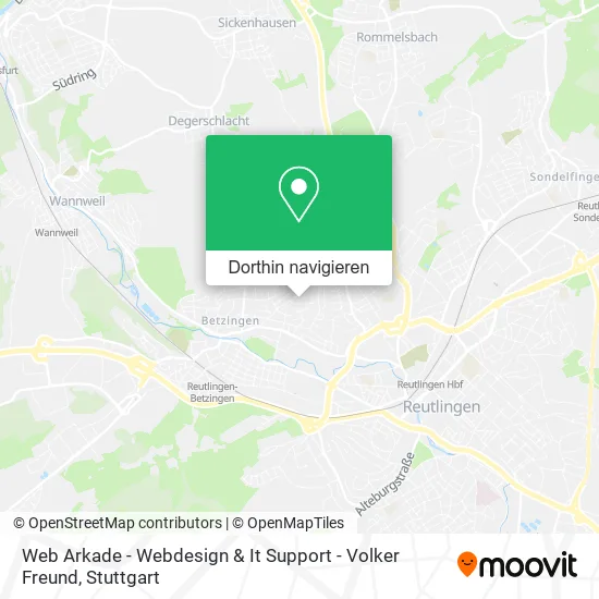 Web Arkade - Webdesign & It Support - Volker Freund Karte