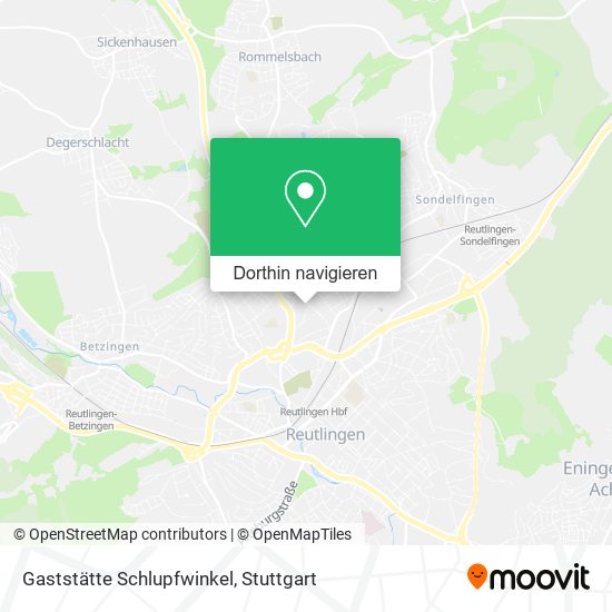 Gaststätte Schlupfwinkel Karte