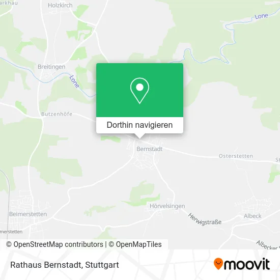 Rathaus Bernstadt Karte