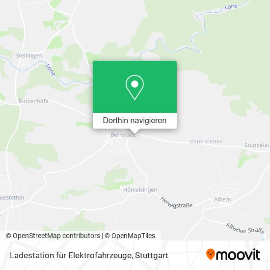Ladestation für Elektrofahrzeuge Karte