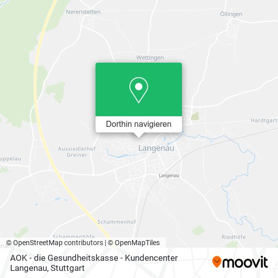 AOK - die Gesundheitskasse - Kundencenter Langenau Karte