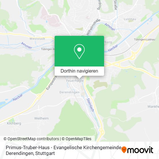 Primus-Truber-Haus - Evangelische Kirchengemeinde Derendingen Karte
