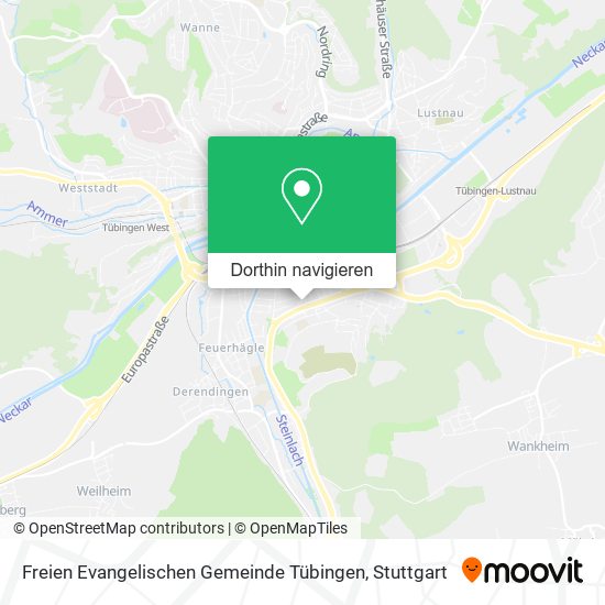 Freien Evangelischen Gemeinde Tübingen Karte