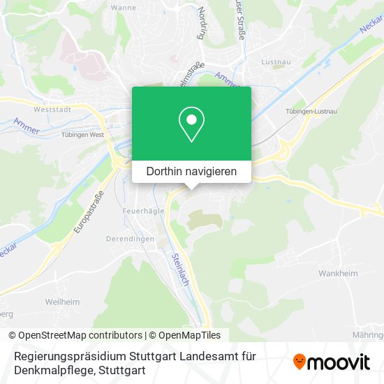 Regierungspräsidium Stuttgart Landesamt für Denkmalpflege Karte
