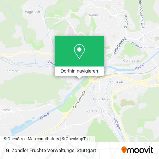 G. Zondler Früchte Verwaltungs Karte