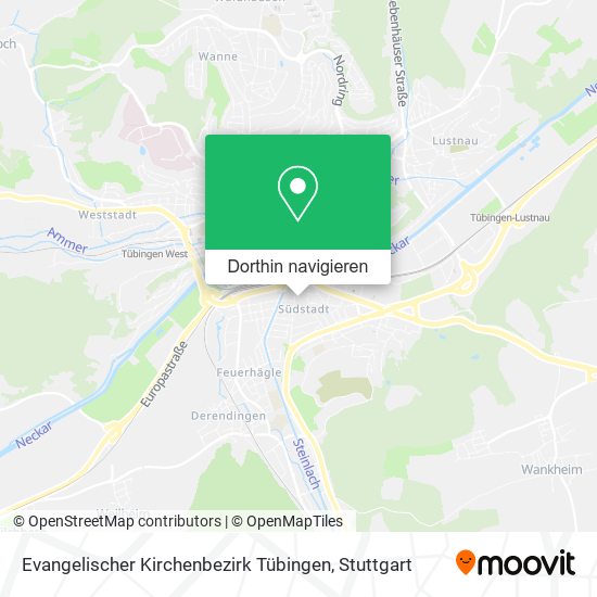 Evangelischer Kirchenbezirk Tübingen Karte