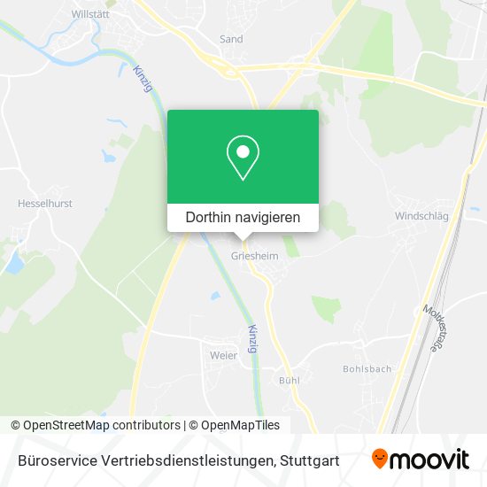 Büroservice Vertriebsdienstleistungen Karte