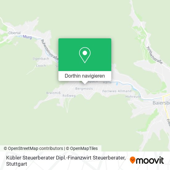 Kübler Steuerberater Dipl.-Finanzwirt Steuerberater Karte