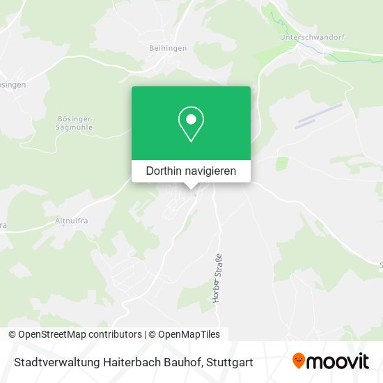 Stadtverwaltung Haiterbach Bauhof Karte