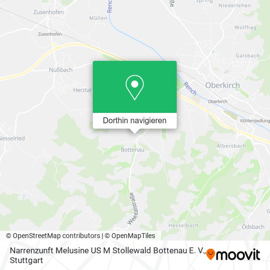 Narrenzunft Melusine US M Stollewald Bottenau E. V. Karte