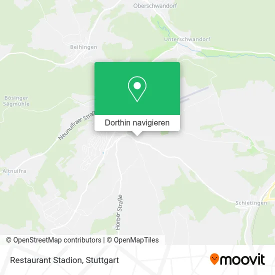 Restaurant Stadion Karte