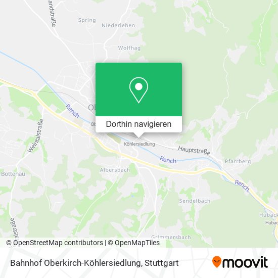 Bahnhof Oberkirch-Köhlersiedlung Karte