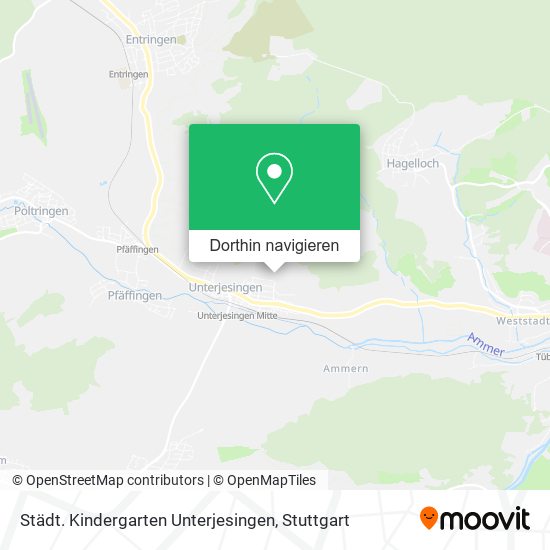 Städt. Kindergarten Unterjesingen Karte